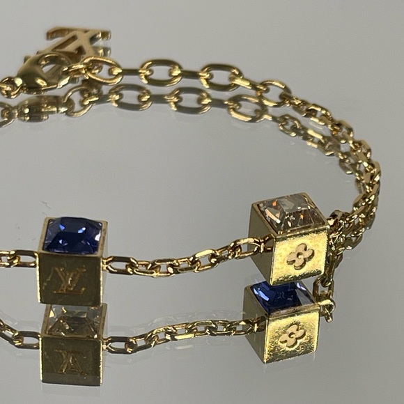 Louis Vuitton Gamble Bracelet Cube Gold Tone Bracelet - Picture 3 of 9